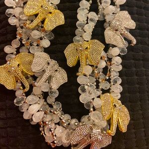 Vintage Sassy Jones “Babar” Necklace (White)